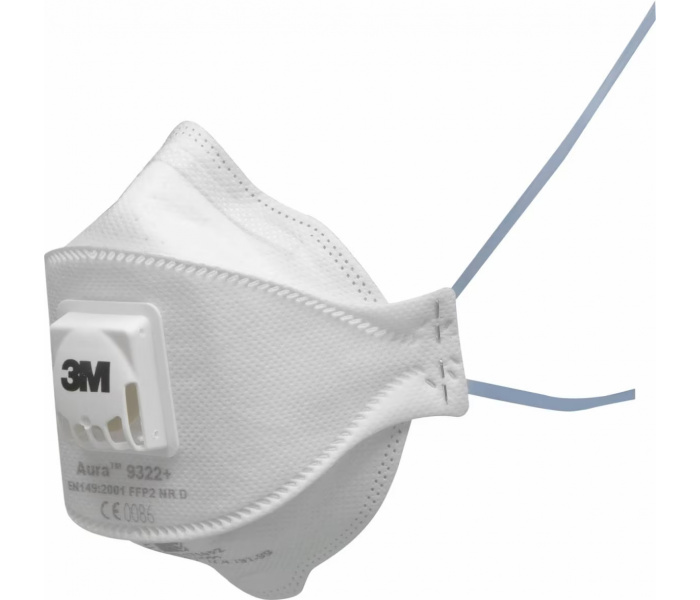 3M Aura Stofmasker 9322+ FFP2 Met Uitademventiel - 10 stuks