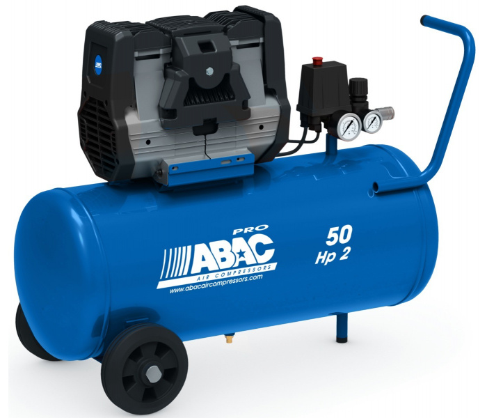 ABAC MONTECARLO OS20P Stille Compressor Olievrij 50 liter - 9 bar