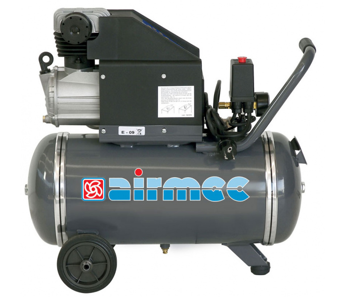 AIRMEC C25 Mobile Oil Lubricated Piston Compressor - 190 ltr/min, 1.65 hp