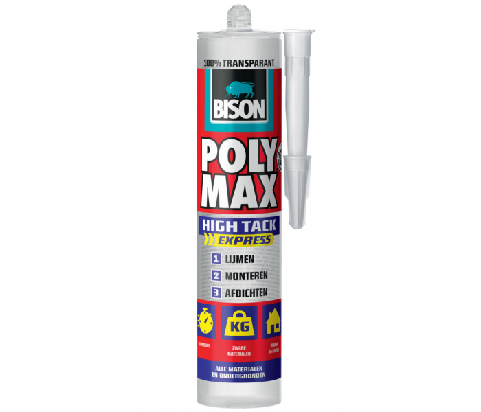 Bison Poly Max High Tack Express 440 gram - Transparant