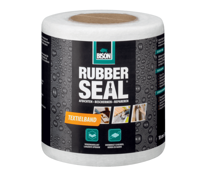 Bison Rubber Seal Textielband Rol 10cm x 10m