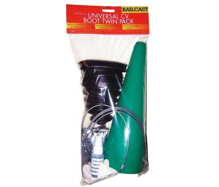 BOOTGUN Universal Twin Pack CV Boots with 2x CV96 boots, Grease, 4x Nylon ties, Fitting cone and Lubricant spray/ Starterpack