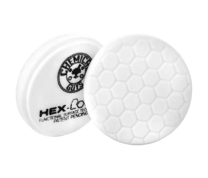 Chemical Guys White Hex Logic Light Medium Pad 4 inch - 100mm