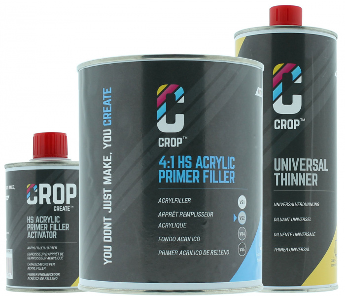 CROP 2K Primer Filler GRIJS - ACTIESET 2,25 liter