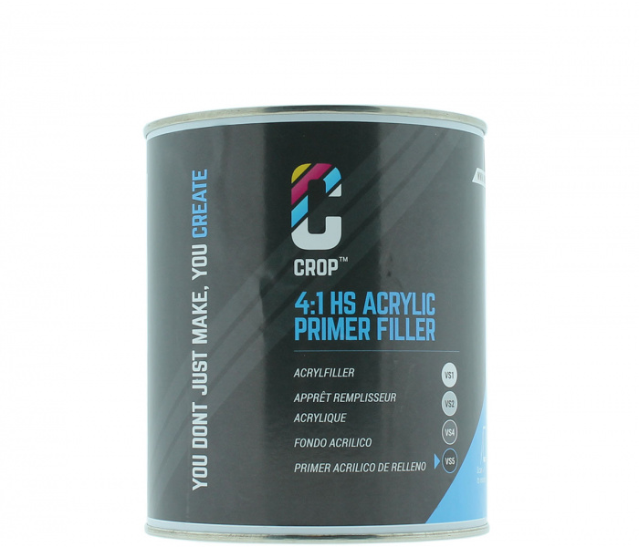 CROP 2K HS Acryl Primer Filler ZWART VS5 - Blik 1 liter