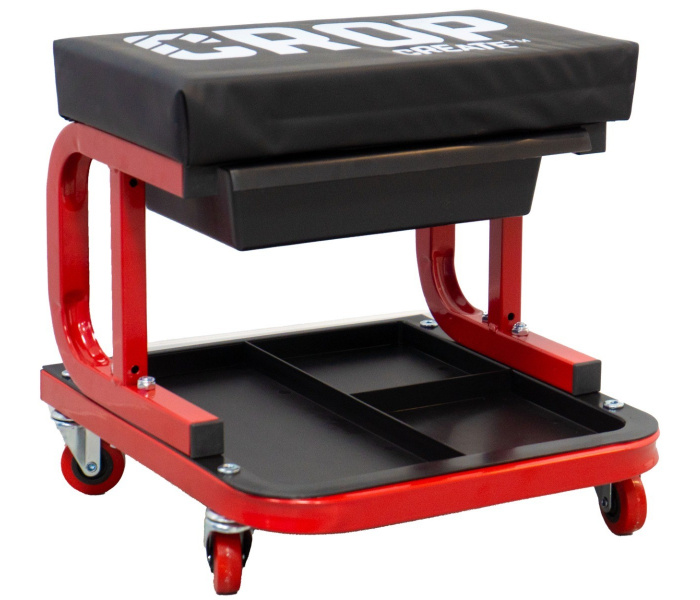 CROP Workshop Stool on wheels with drawer