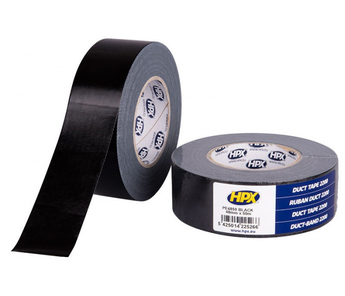 HPX Duct Tape ZWART - 48mm x 50 meter