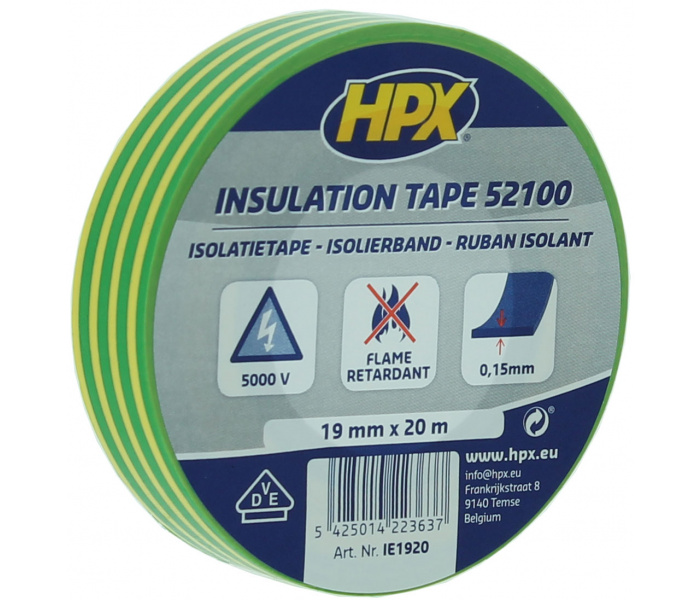 HPX 52100 VDE Isolatietapae GEEL-GROEN 19mm x 20 meter