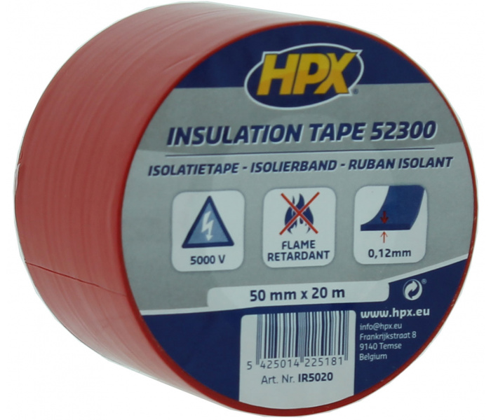 HPX 52300 Isolatietape ROOD 50mm x 20 meter