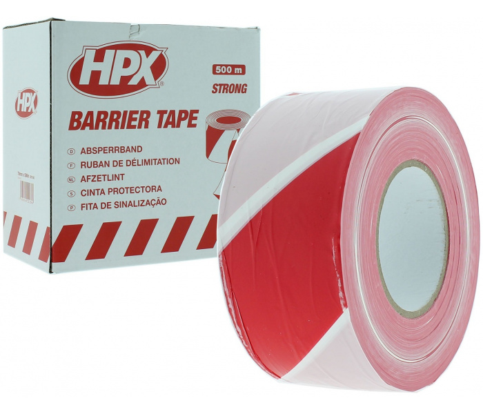 HPX Afzetlint Rood Wit 70mm - 500 meter