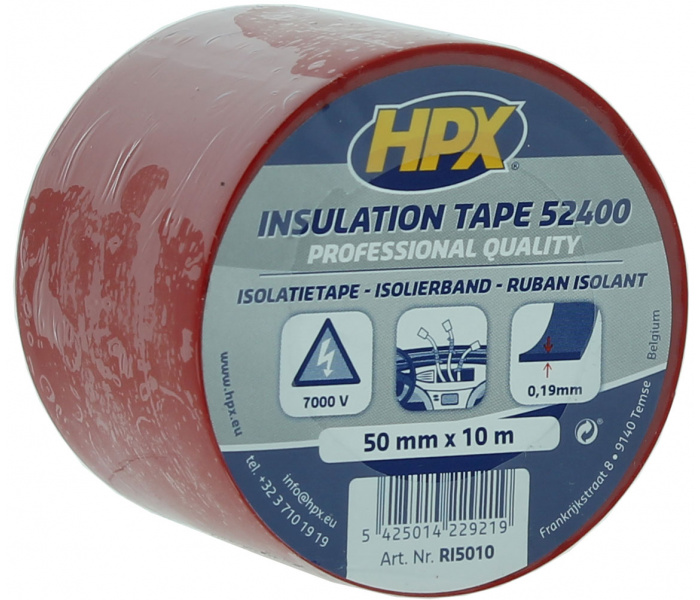 HPX 52400 Isolatietape ROOD 50mm x 10 meter