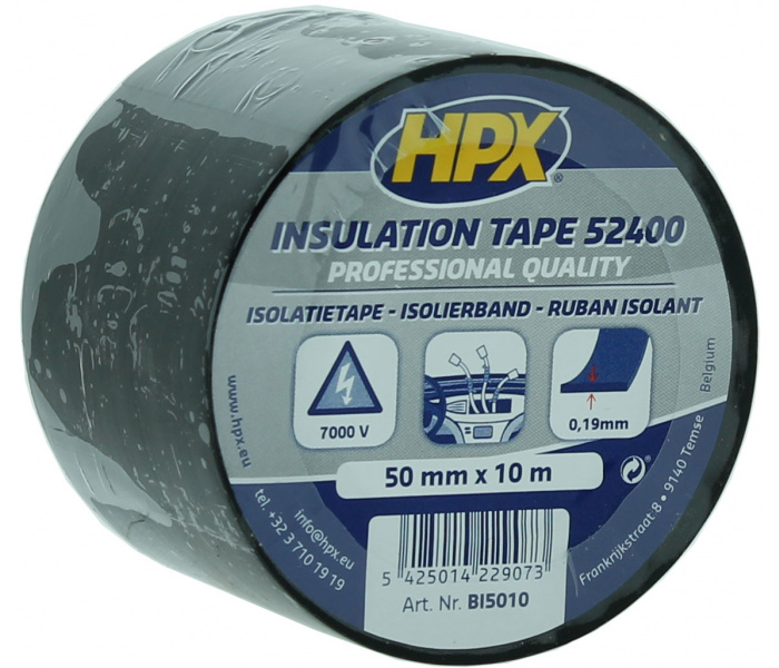 HPX 52400 Isolatietape ZWART 50mm x 10 meter