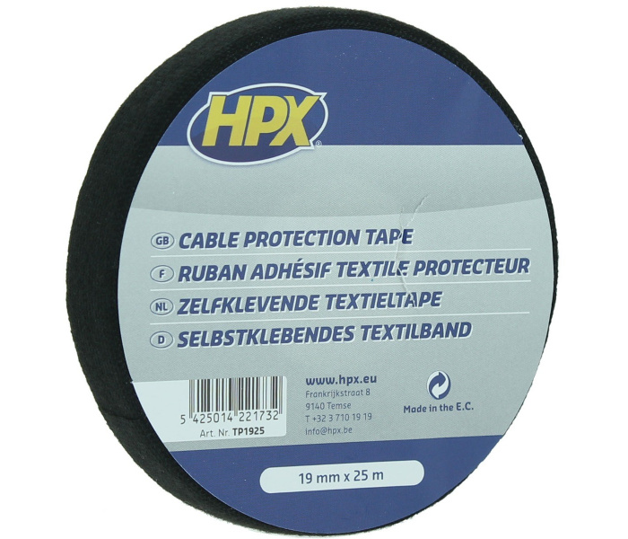 HPX Linnen Tape ZWART 19mm - 25 meter