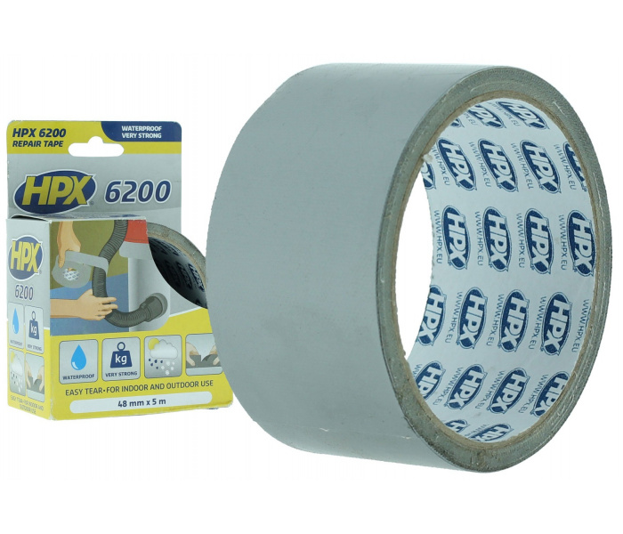 HPX 6200 Reparatietape ZILVER 48mm - 5 meter