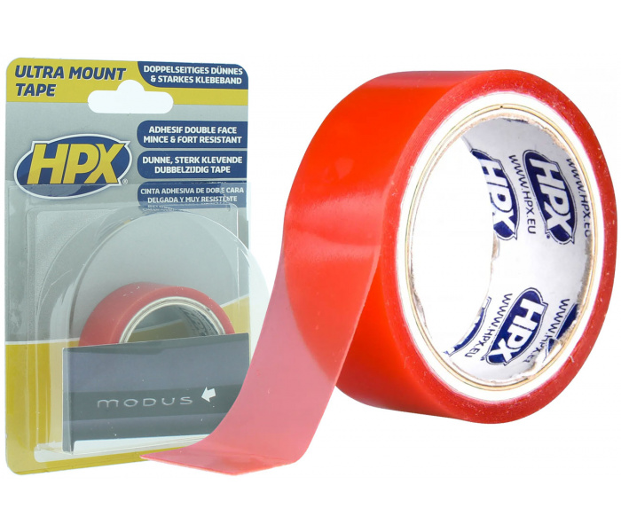 HPX Ultra Mount Dubbelzijdig Tape TRANSPARANT 19mm - 1,5 meter