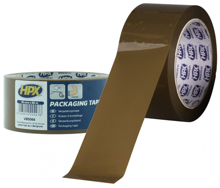 HPX Verpakkingstape BRUIN 50mm - 66 meter