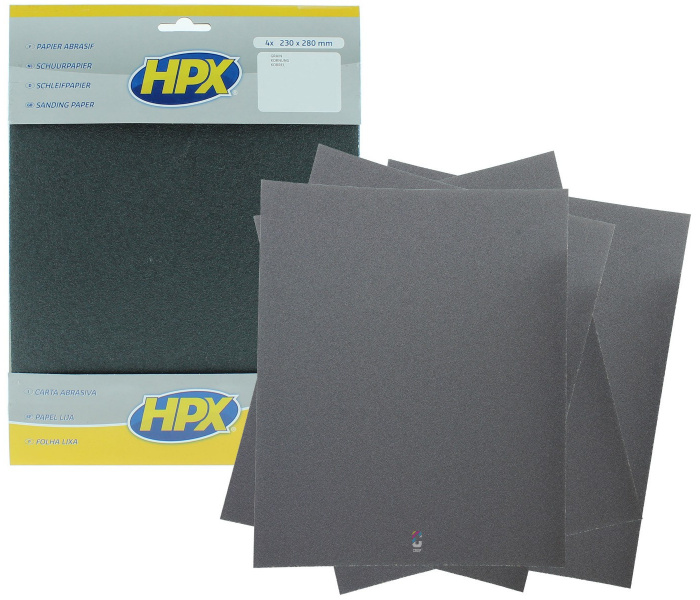 HPX Waterproof Schuurpapier 230x280mm vellen - 4 stuks