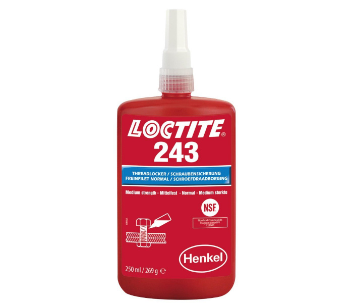 LOCTITE 243 Schroefdraadborgmiddel Blauw 250ml - Medium sterkte