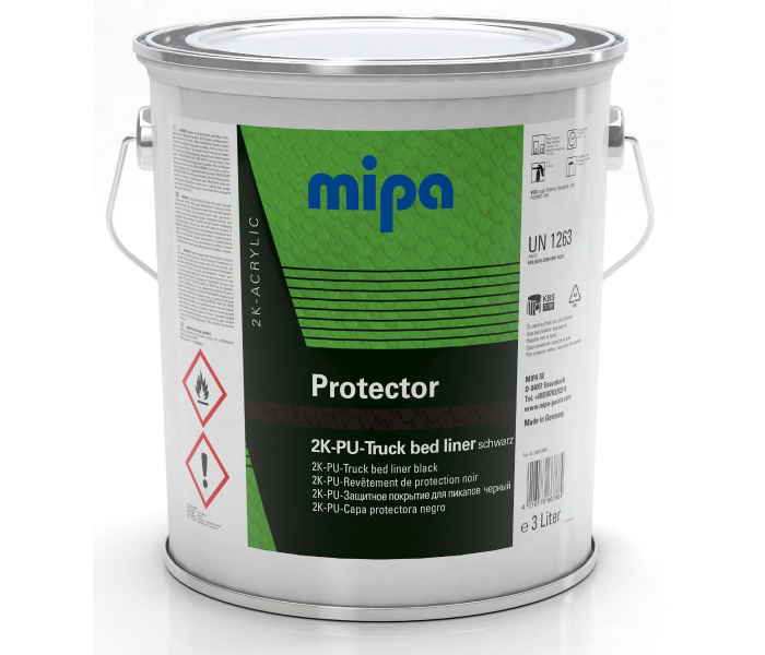 MIPA Protector Bedliner ZWART - 3 liter