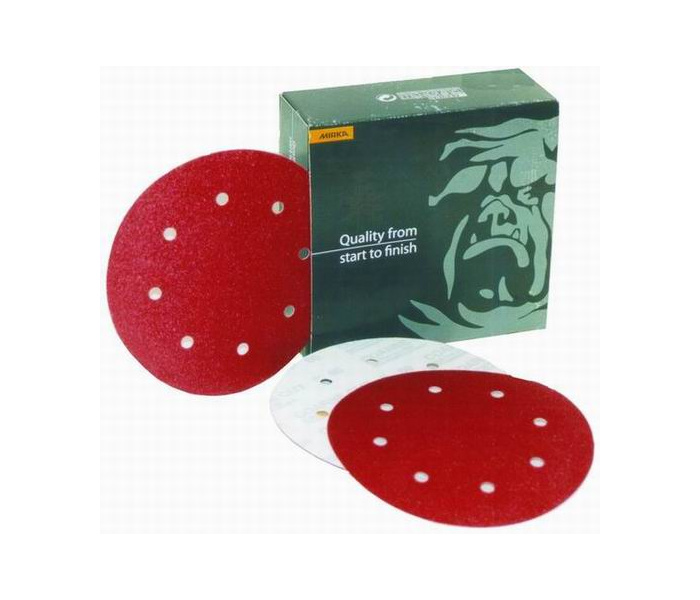 MIRKA Coarse Cut Sanding Discs with 8 Holes - 200mm, 50 pieces