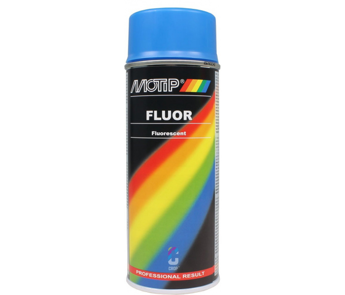 MoTip Fluorescerende NEON Fluor Blauw daglichtlak in Spuitbus 400ml