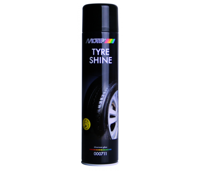 MOTIP Car Care Black Tyre Shine and Tyre Conditioner in 600ml Aerosol