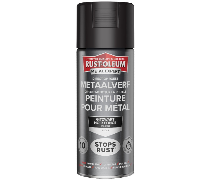 Rust-Oleum Metal Expert Direct Op Roest Metaal Verf 400ml - RAL 9005