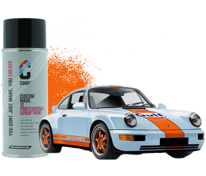 Porsche GULF Oranje lak spuitbus