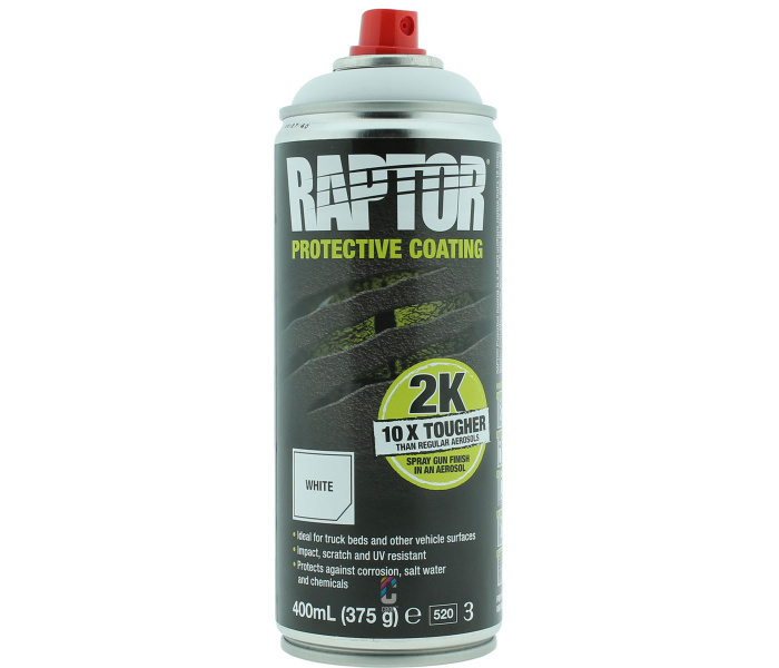 Raptor Liner 2K Bedliner Verf WIT spuitbus