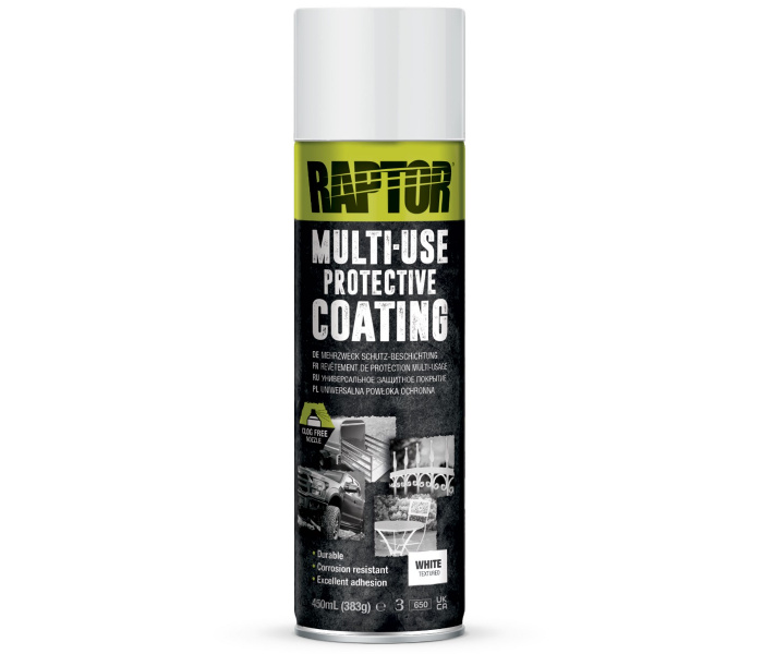 Raptor Liner Multi-Use Bedliner Coating WIT spuitbus 450ml