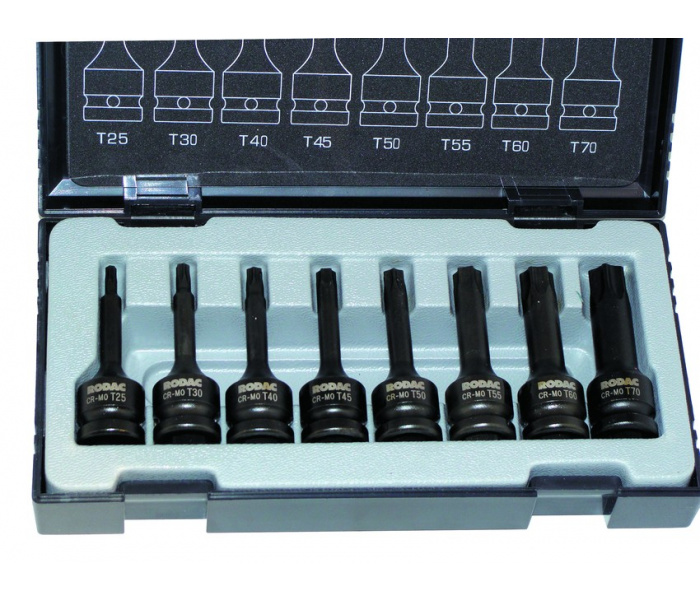 RODAC RA8688 Socket Set - 1/2", Torx