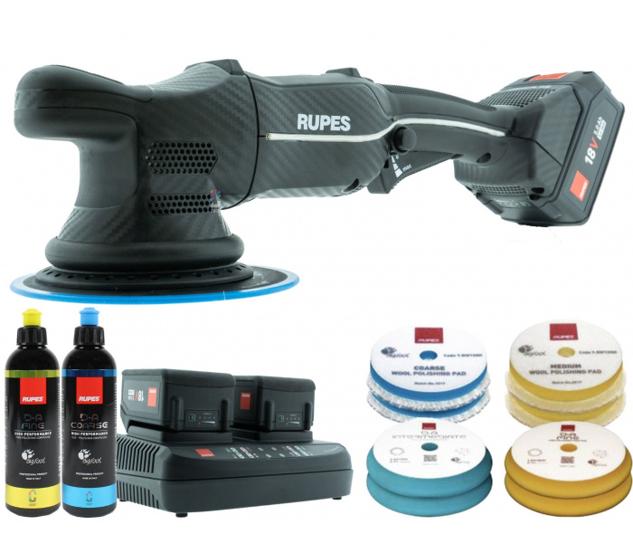 RUPES HLR21 iBrid Accu Polijstmachine 150mm - 18 Volt - BAS-set