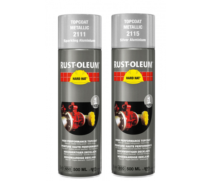 Rust-Oleum Aluminium Metallic Topcoat in 500ml aerosol