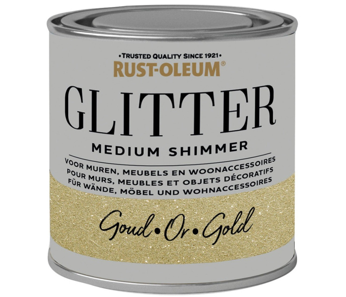 Rust-Oleum Glitterverf Medium Shimmer Goud 250ml