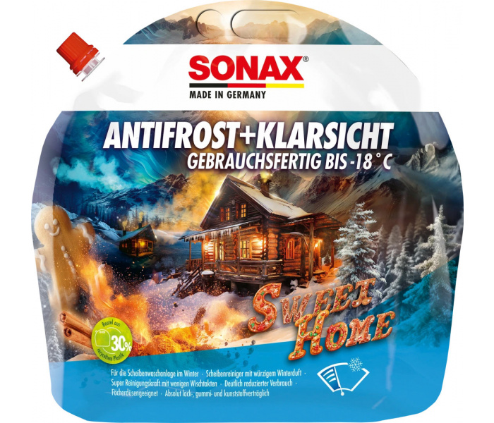 SONAX Sweet-Home Antivries Ruitenwisservloeistof tot -18 - 3 liter