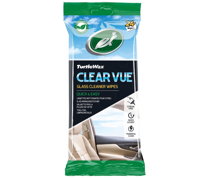 Turtle Wax Clear Vue Glass Wipes - 24 stuks