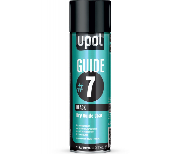 U-POL #7 GUIDE Schuurgids ZWART spuitbus 450ml