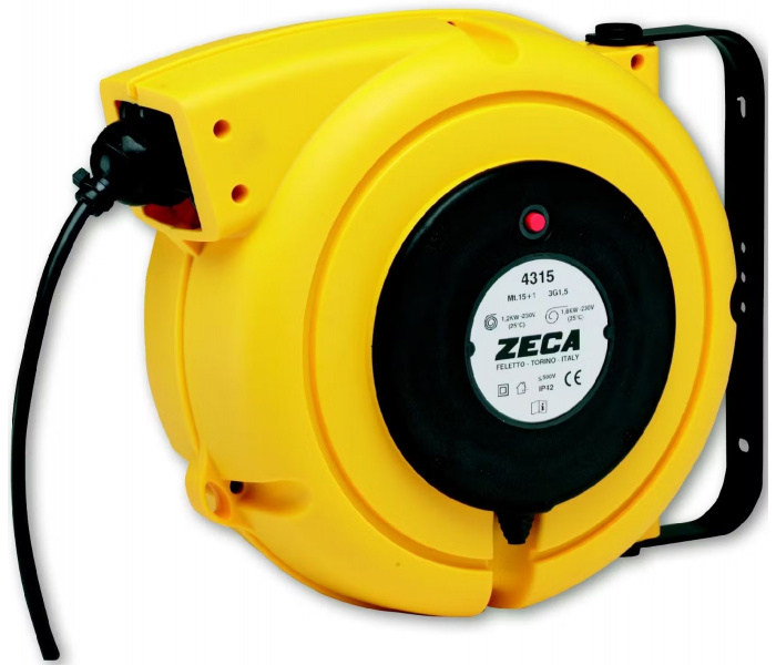 ZECA 4315 Automatische Kabelhaspel 14+1 meter 3G1,5