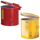 JUSTRITE Tanque de inmersión Metal con interior HDPE 19 ltr - Rojo y Amarillo