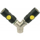 Prevost ASI Twin Coupler 6mm - Yellow Push Button