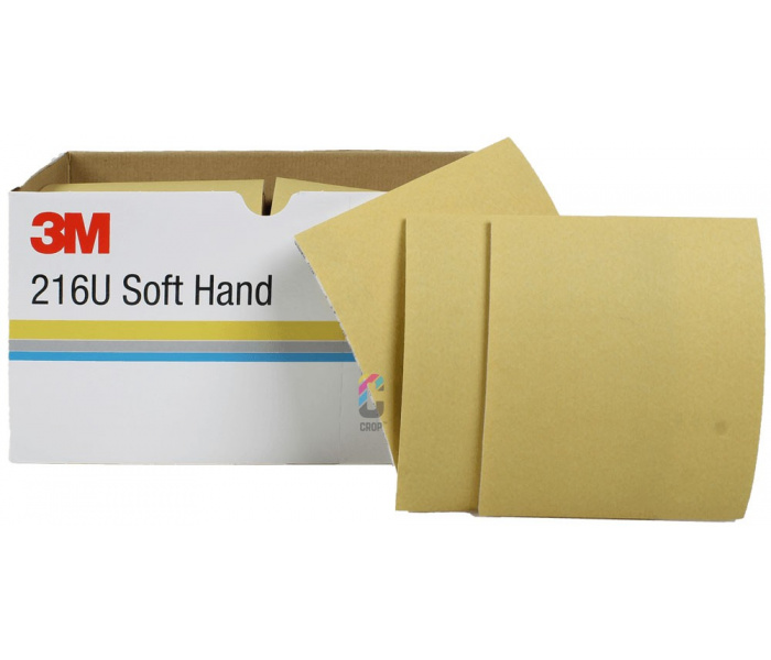 Dwang kalligrafie Vergemakkelijken 3M 216U Soft Handvellen Schuurpapier met Foam rug - per doos - CROP