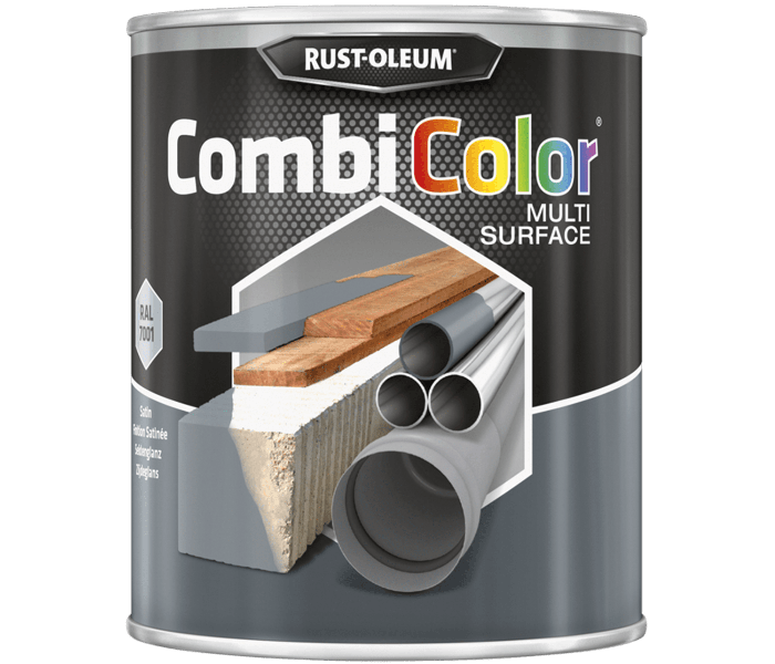 Rust-Oleum CombiColor Multi-Surface Zijdeglans RAL7001 - 750ml
