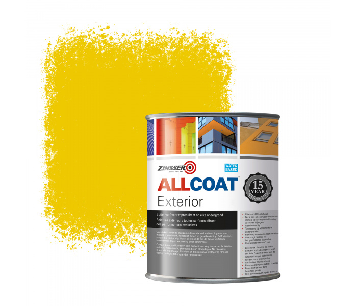 Zinsser Allcoat Exterior Wall Paint RAL 1021 Rape yellow - 1 liter