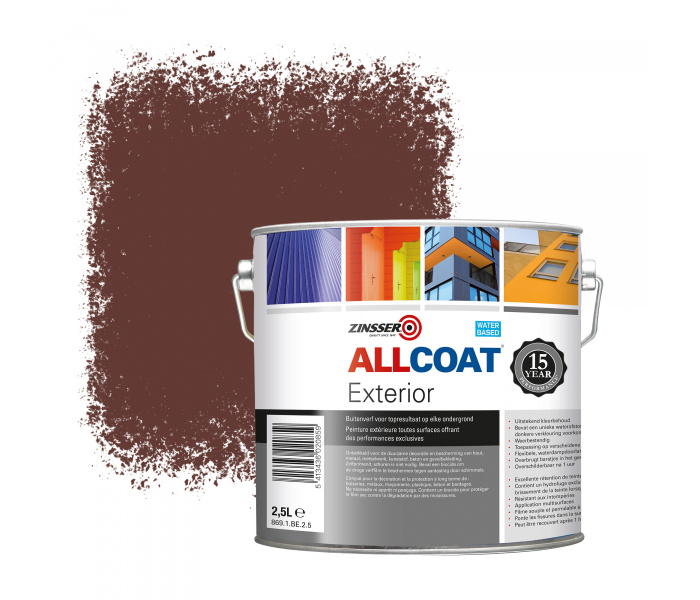 Zinsser Allcoat Exterior Wall Paint RAL 8015 Chestnut brown - 2,5 liter